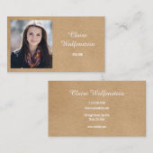 モダンプロフェッショナルク素朴ラフト写真 名刺 (正面/裏面)