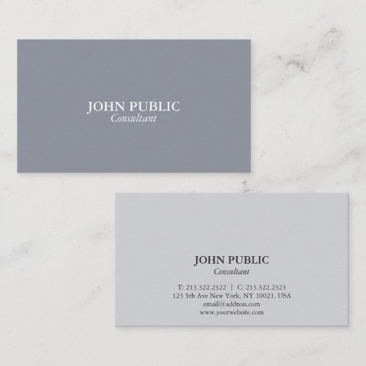 モダンプロフェッショナルグエレガントレーコンサルタント 名刺 (正面/裏面)