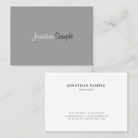 モダンプロフェッショナルグエレガントレーシンプルデザイン 名刺 (正面/裏面)