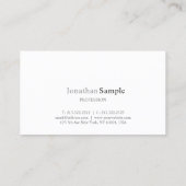 モダンプロフェッショナルグエレガントレーミニマル平野 名刺 (裏面)