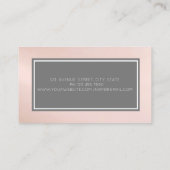 モダンプロフェッショナルグスタイリッシュレーフレーム 名刺 (裏面)