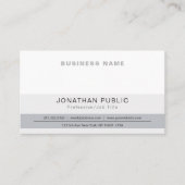 モダンプロフェッショナルグスタイリッシュレー白企業の色 名刺 (正面)