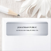 モダンプロフェッショナルグラマラス銀色の住所 ラベル (インサイチュ)