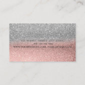 モダンプロフェッショナルグリッターラフェイクッシュ、フレーム 名刺 (裏面)