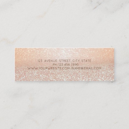 モダンプロフェッショナルグリッター《写真》ぼけ味、ハイヒール スキニー名刺 (裏面)