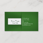 モダンプロフェッショナルグリーンケース – 名刺 (裏面)
