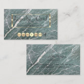 モダンプロフェッショナルグリーンマーブルロイヤリティカード ロイヤリティカード (正面/裏面)