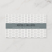 モダンプロフェッショナルグレストライプーイニシャルパターン 名刺 (正面)