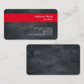 モダンプロフェッショナルグレーレッドスタイリッシュトレンディー 名刺 (正面/裏面)