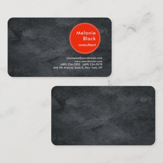 モダンプロフェッショナルグレーレッドスタイリッシュトレンディー 名刺 (正面/裏面)