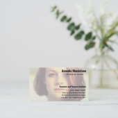 モダンプロフェッショナルコンテンポラリー写真QRオーバーレイ 名刺 (スタンド正面)