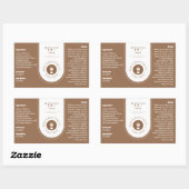 モダンプロフェッショナルコーヒーラベル 長方形シール (シート)