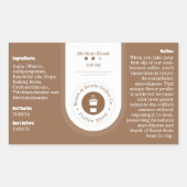 モダンプロフェッショナルコーヒーラベル 長方形シール (正面)