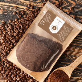 モダンプロフェッショナルコーヒーラベル 長方形シール