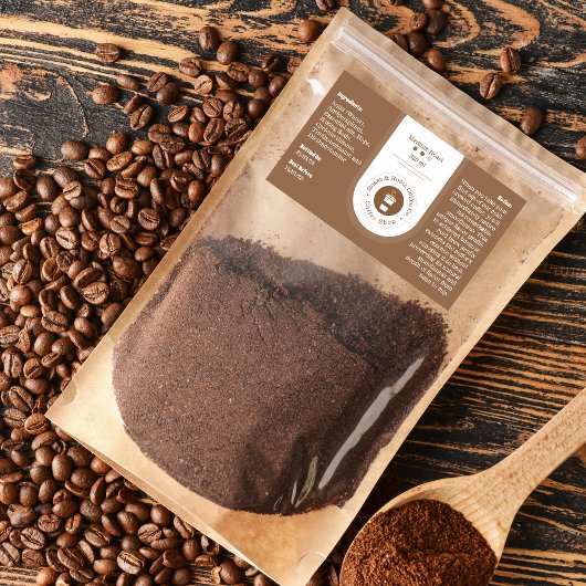 モダンプロフェッショナルコーヒーラベル 長方形シール