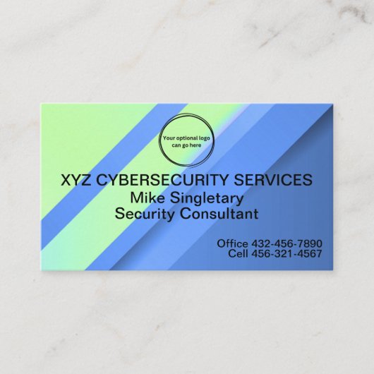 モダンプロフェッショナルサイバーセキュリティ保護 名刺 (正面)