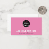 モダンプロフェッショナルシックカスタムブランドピンク ノートカード (正面/裏面インサイチュ)