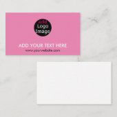 モダンプロフェッショナルシックカスタムブランドピンク ノートカード (正面/裏面)