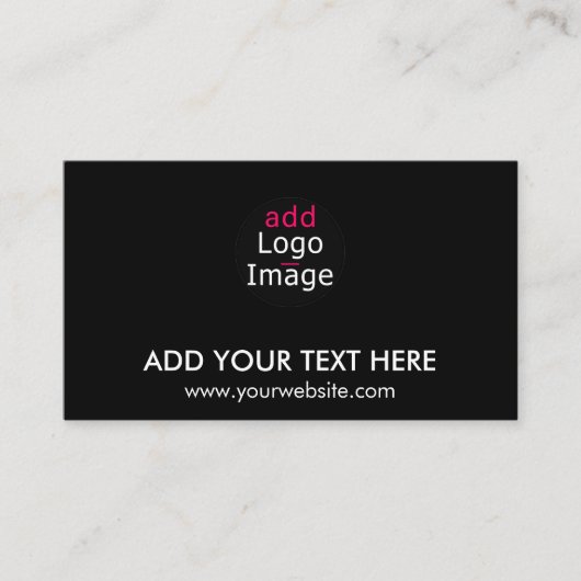 モダンプロフェッショナルシックカスタムブランドブラック エンクロージャーカード (正面)