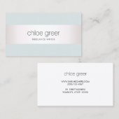 モダンプロフェッショナルシルバーライトブルー 名刺 (正面/裏面)