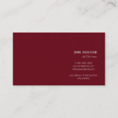 モダンプロフェッショナルシンプルさくらんぼレッド 名刺 (裏面)