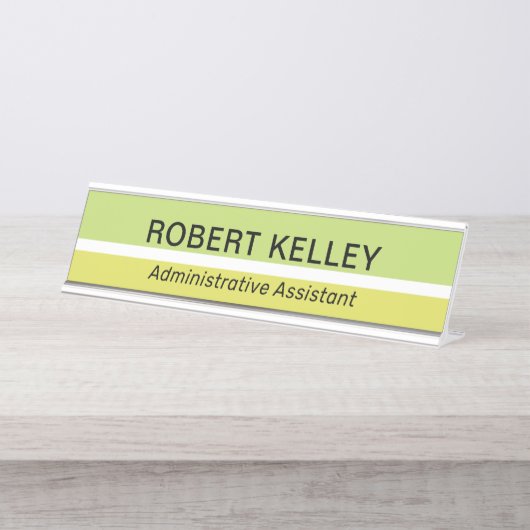 モダンプロフェッショナルシンプルの役職 デスクネームプレート (正面)