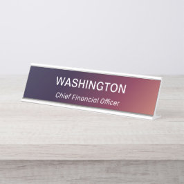 モダンプロフェッショナルシンプルの役職 デスクネームプレート