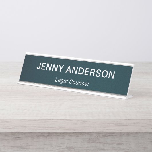 モダンプロフェッショナルシンプルの役職 デスクネームプレート (正面)