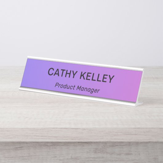 モダンプロフェッショナルシンプルの役職 デスクネームプレート (正面)