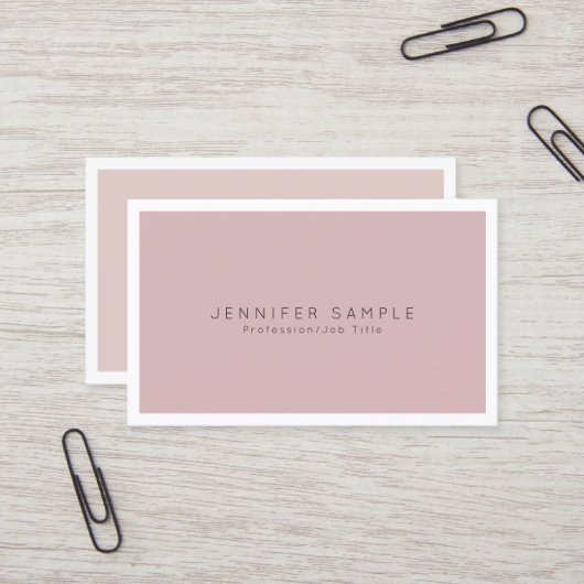 モダンプロフェッショナルシンプルシックプレーンエレガント 名刺 (正面/裏面インサイチュ)