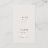 モダンプロフェッショナルシンプルテンプレートエレガント 名刺 (裏面)