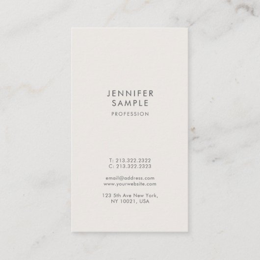 モダンプロフェッショナルシンプルテンプレートエレガント 名刺 (裏面)