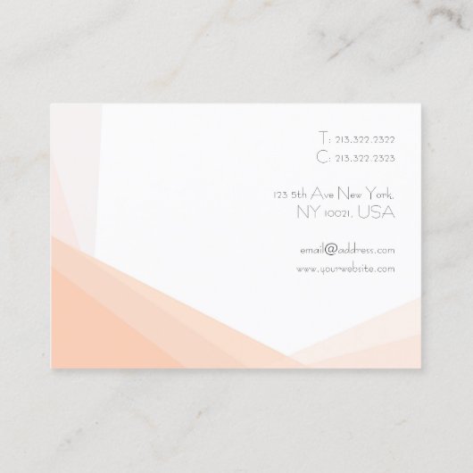 モダンプロフェッショナルシンプルテンプレートミニマル 名刺 (裏面)