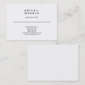 モダンプロフェッショナルシンプルプレインホワイトテンプレート 名刺 (正面/裏面)