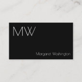 モダンプロフェッショナルシンプル白黒ミニマリスト 名刺 (正面)