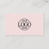 モダンプロフェッショナルシンプル赤面ピンクカンパニーロゴ 名刺 (正面)