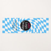 モダンプロフェッショナルシ市松模様にッ淡い色のルブルーカスタム ヨガマット (正面(横))