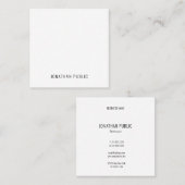 モダンプロフェッショナルスタイリッシュテンプレートトレンディー スクエア名刺 (正面/裏面)