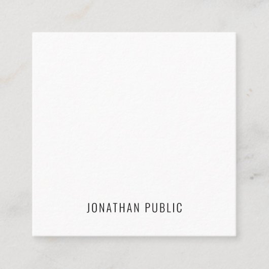 モダンプロフェッショナルスタイリッシュテンプレートトレンディー スクエア名刺 (正面)