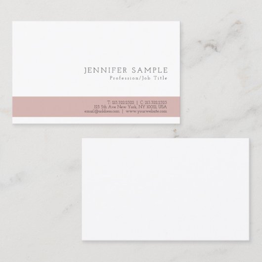 モダンプロフェッショナルスタイリッシュミニマルデザイン 名刺 (正面/裏面)