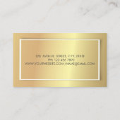 モダンプロフェッショナルスタイリッシュ金ゴールドブラックストライプ 名刺 (裏面)