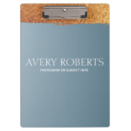 モダンプロフェッショナルスチールブルー金ゴールドストライプ クリップボード
