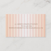 モダンプロフェッショナルストライプの水彩花 名刺 (裏面)