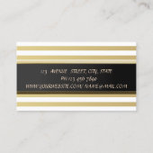 モダンプロフェッショナルストライプの-グリッターの点滅 名刺 (裏面)