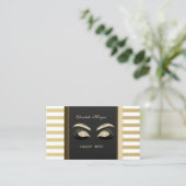 モダンプロフェッショナルストライプの-グリッターの点滅 名刺 (スタンド正面)