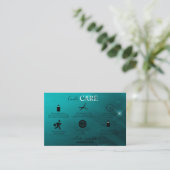 モダンプロフェッショナルターコイズキャンドル気に 名刺 (スタンド正面)