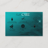 モダンプロフェッショナルターコイズキャンドル気に 名刺 (正面)