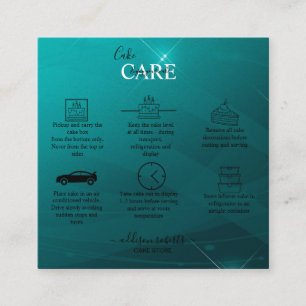 モダンプロフェッショナルターコイズケ気にーキ スクエア名刺