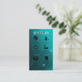 モダンプロフェッショナルターコイズジュエリー気に 名刺 (スタンド正面)