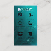 モダンプロフェッショナルターコイズジュエリー気に 名刺 (正面)